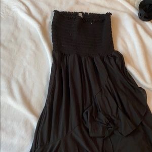 STRAPLESS BLACK BEACH COVER UP/SUNDRESS